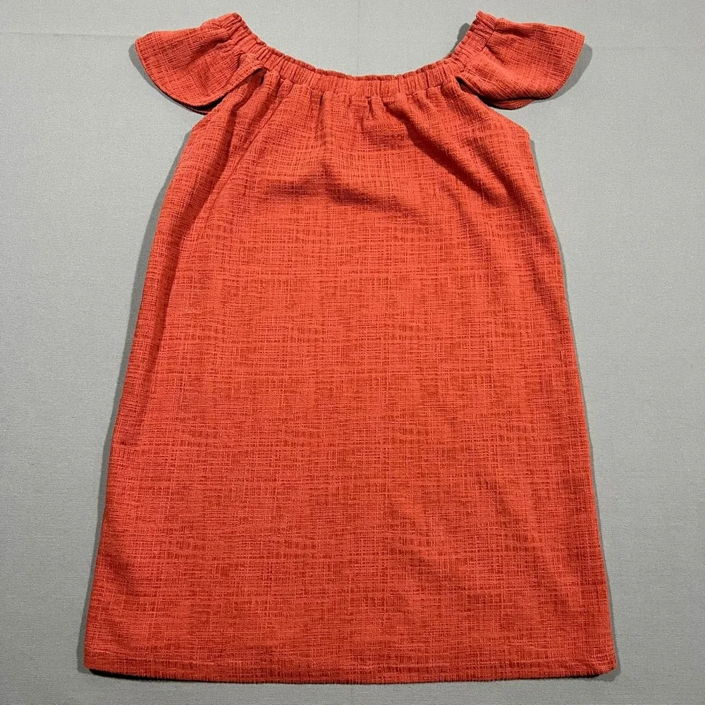 Madewell‎ Dress Texture & Thread Off The Shoulder Burnt Orange Women's XS K8469